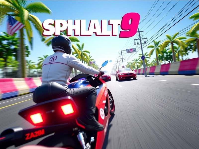 Asphalt 9 Legends gameplay screenshot showing high-speed cars