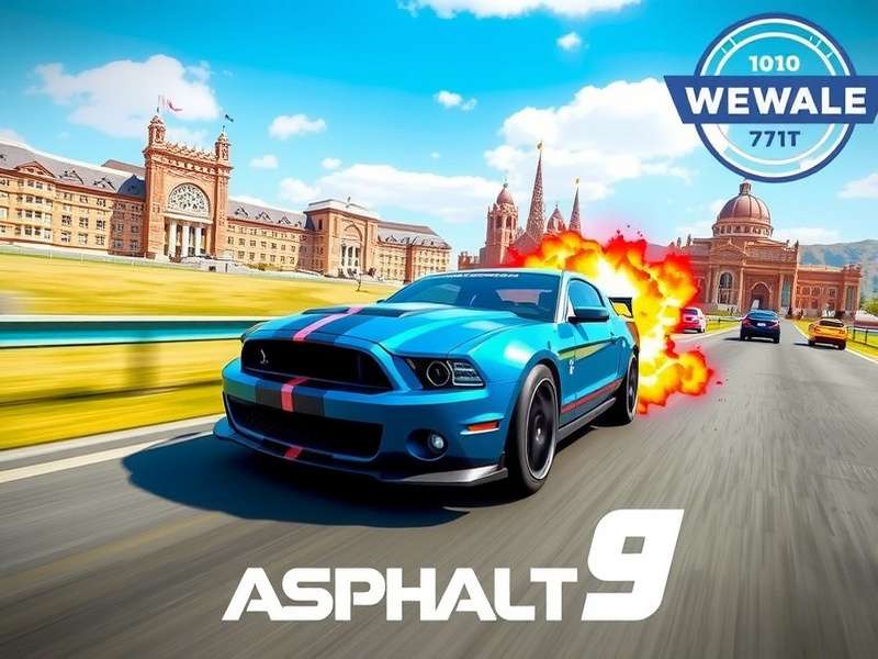 Asphalt 9 Mod APK interface showing unlimited tokens and credits
