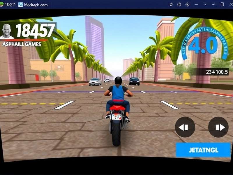 Asphalt 9 running on Windows 11 PC with high graphics settings
