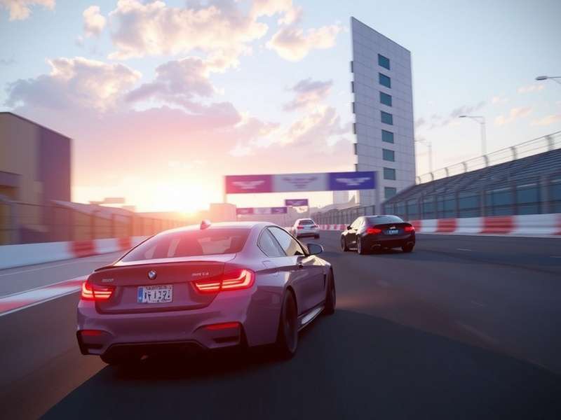 Asphalt 9 Grand Prix BMW event screenshot featuring BMW M8 GTE and scenic track