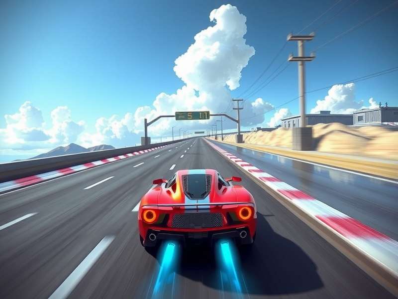 Asphalt 8: Airborne gameplay screenshot showcasing high-speed cars and aerial stunts