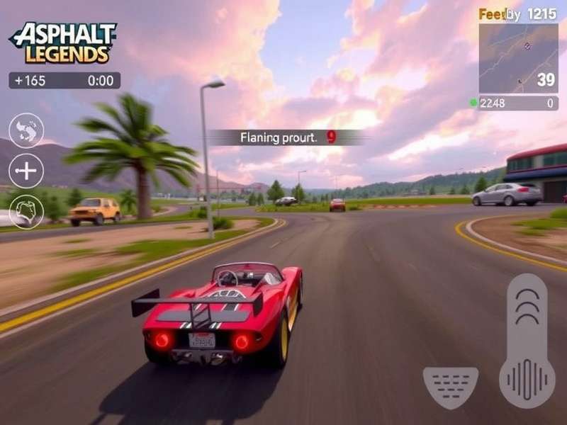 Asphalt 9 Legends gameplay screenshot featuring hypercars racing in Dubai
