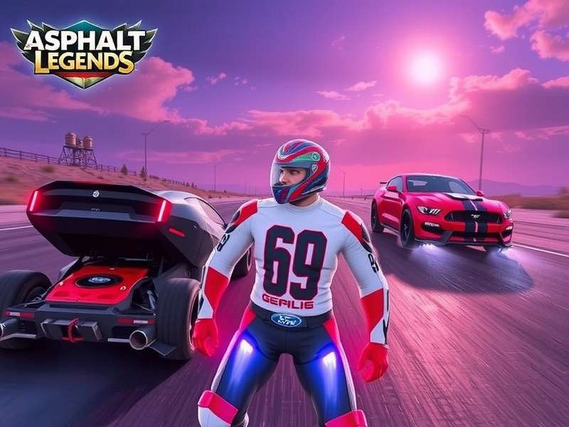 Asphalt 9 Legends gameplay screenshot showing high-speed race