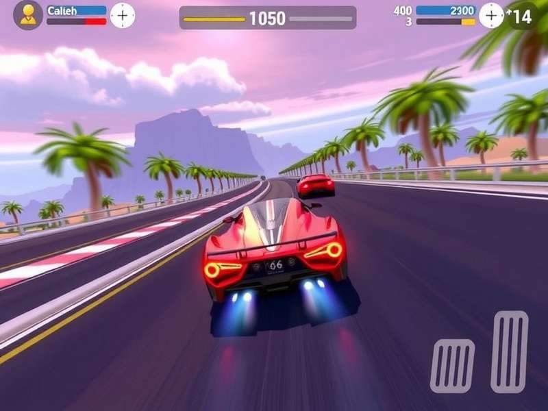 Asphalt 9 gameplay screenshot showing cars racing