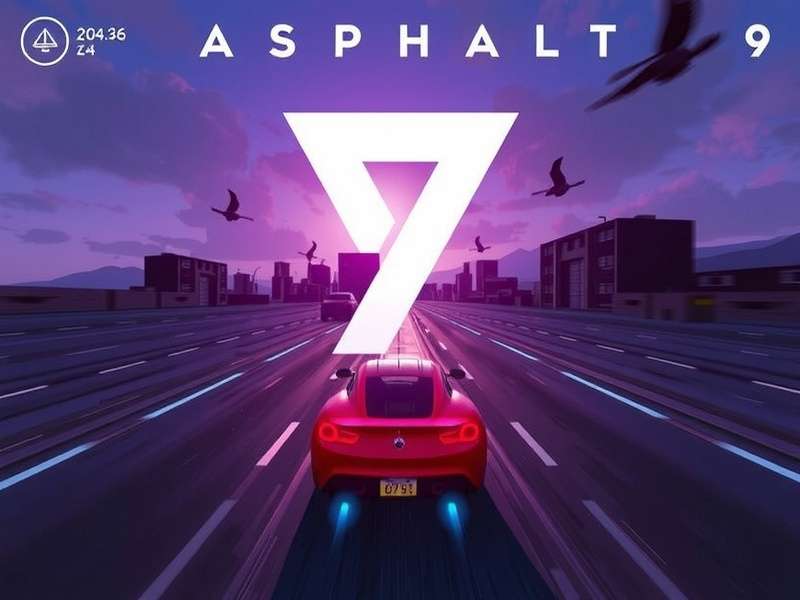 Asphalt 9 Soundtrack 2024 cover art with racing theme
