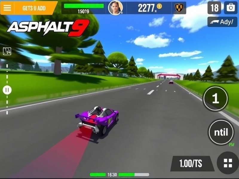 Asphalt 9 Mod Apk Unlimited Money gameplay screenshot showing maxed out cars and rich interface